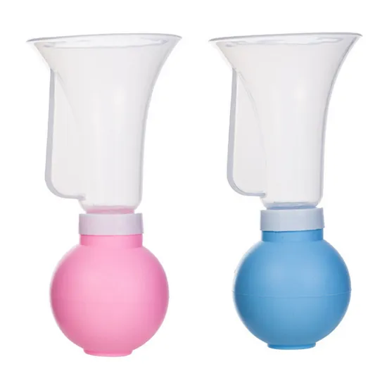 Tiralatte manuale portatile in silicone con forte aspirazione, tiralatte comprimibile, facile da pulire, articoli per neonati