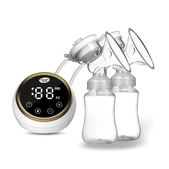 Tiralatte elettrico portatile indossabile in silicone per l'allattamento al seno