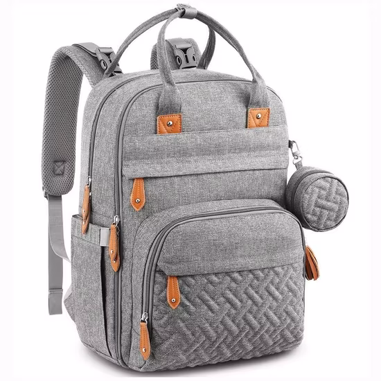Zaino porta bebè con fasciatoio e zaino casual per mamma